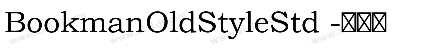 BookmanOldStyleStd 字体转换